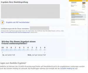 NPS nach Schufa Auskunft